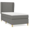 vidaXL Boxspring posteľ s matracom tmavosiv&aacute; 90x190 cm l&aacute;tka