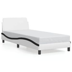 vidaXL R&aacute;m postele Dover bielo-čierny 80x200 cm umel&aacute; koža