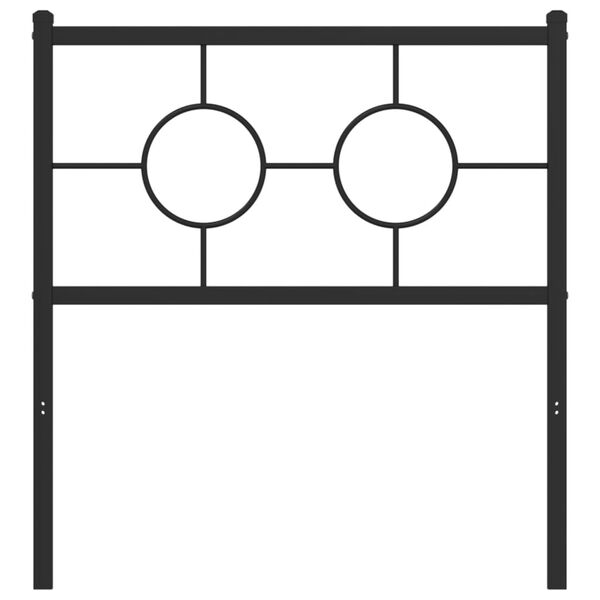 vidaXL Kovov&eacute; n&aacute;hradn&eacute; čelo postele čierne 80 cm