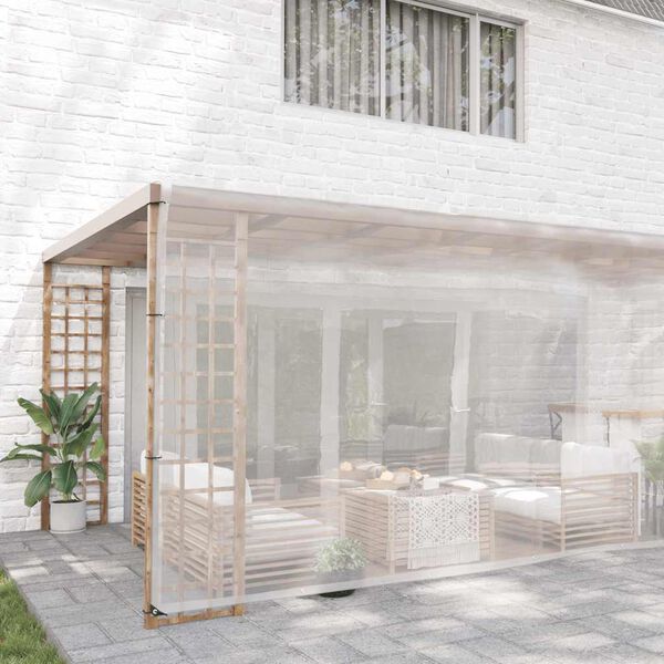 vidaXL Priehľadn&aacute; plachta s okami 5x10 m Polyetyl&eacute;n