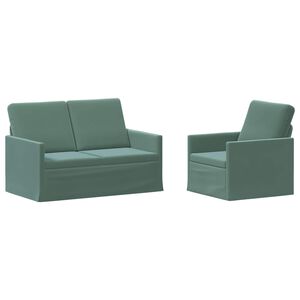 vidaXL Sada pohoviek 2 pcs Morsk&aacute; zelen&aacute; Zamat