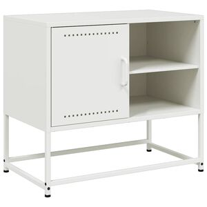 vidaXL TV skrinka biela 68x39x60,5 cm oceľ