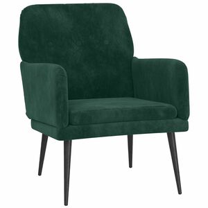 vidaXL Kreslo tmavozelen&eacute; 62x79x79 cm zamat
