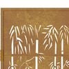 vidaXL Záhradná brána 100x125 cm, corten oceľ, bambusový dizajn