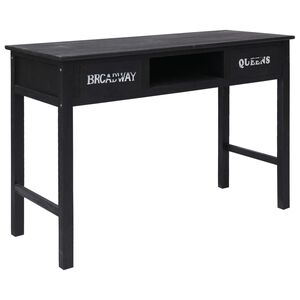vidaXL Konzolov&yacute; stol&iacute;k čierny 110x45x76 cm dreven&yacute;