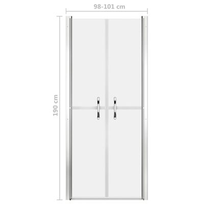 vidaXL Sprchové dvere, matné, ESG 101x190 cm