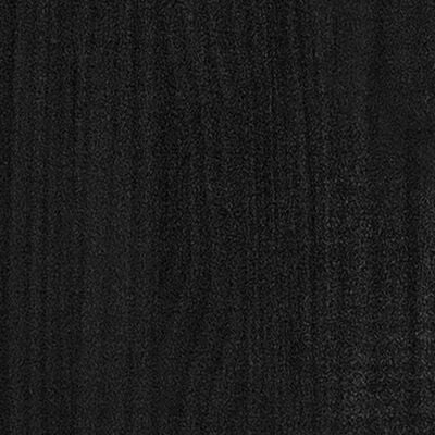 vidaXL Knižnica/deliaca stena čierna 36x33x110 cm masívna borovica