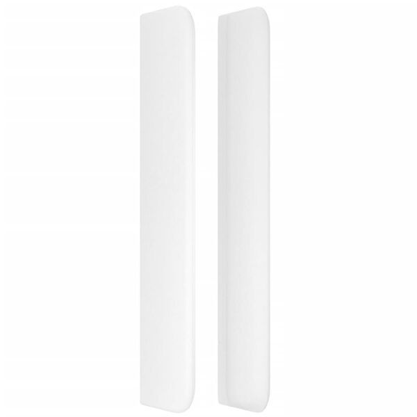 vidaXL Čelo postele so záhybmi biely 83x16x118/128 cm umelá kož
