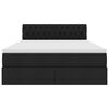 vidaXL Postel s &uacute;ložn&yacute;m prostorem a LED svetlom Čierna 140 x 200 cm