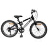 vidaXL Horsk&yacute; Bicykel 24 Palcov 6-Speed pre 8-12 rokov Čierna