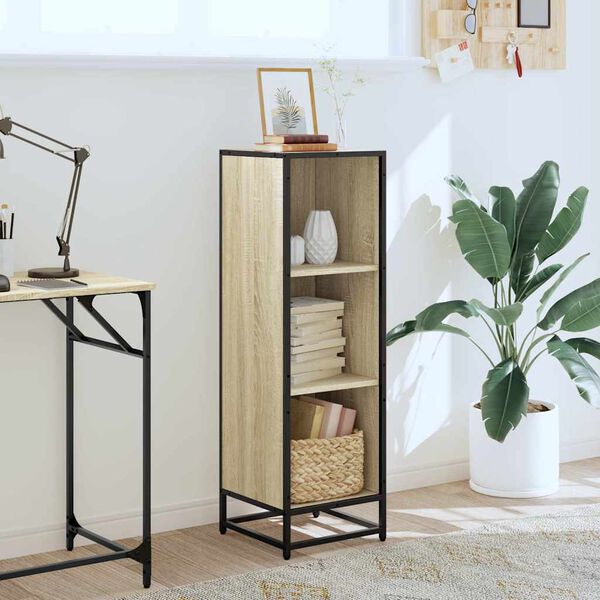 vidaXL Knižnica dub sonoma 33,5x33x107,5 cm kompozitné drevo