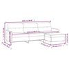 vidaXL 3-miestna pohovka s podnožkou v&iacute;novo-červen&aacute; 210 cm l&aacute;tka