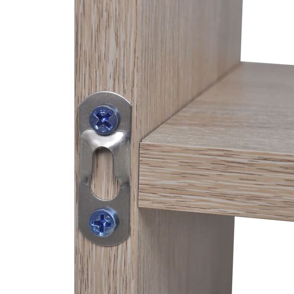 Plávajúca nástenná polička s 8 priehradkami farba dubu