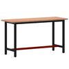 vidaXL Pracovn&yacute; st&ocirc;l 150x55x81,5 cm mas&iacute;vny buk a kov