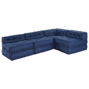 vidaXL Modulov&aacute; pohovka 4 pcs Indigo L&aacute;tka