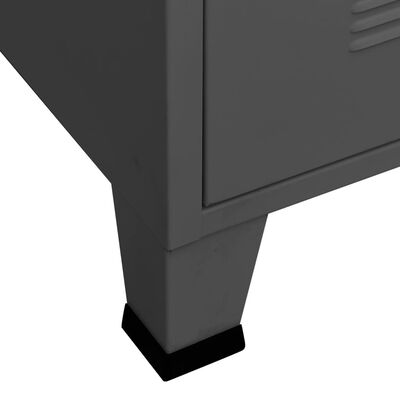 vidaXL TV skrinka v priemyselnom štýle antracitová 105x35x42 cm kovová