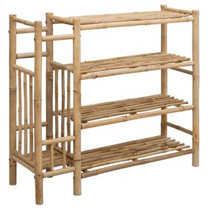 vidaXL Reg&aacute;l na top&aacute;nky 88 x 27 x 80 cm Bambus Pr&iacute;rodn&aacute;