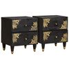 vidaXL Nočn&yacute; stol&iacute;k 2 ks Čierna 40 x 33 x 46 cm Mas&iacute;vne mango drevo