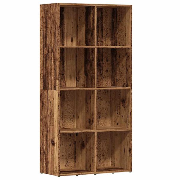 vidaXL knižnica Old Wood 66x30x130 cm Engineered Wood