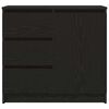 vidaXL Komoda so z&aacute;suvkou, dub čierny 71x35x65 cm, kompozitn&eacute; drevo