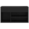 vidaXL Lavica na topánky, čierna 80x30x45 cm, kompozitné drevo
