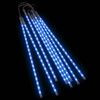 vidaXL Svetl&aacute; meteor 8 ks 50 cm modr&eacute; 288 LED vn&uacute;torn&eacute; vonkaj&scaron;ie