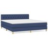 vidaXL Posteľn&yacute; r&aacute;m boxspring s matracom modr&yacute; 160x200 cm l&aacute;tka