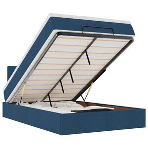 vidaXL Osmansk&aacute; posteľ s matracom modr&aacute; 120x200 cm l&aacute;tka