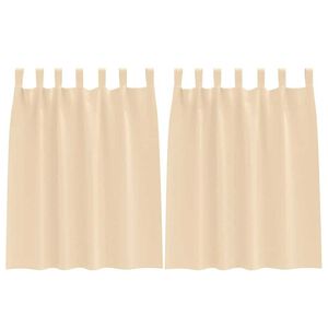 vidaXL Z&aacute;clony na zatemnenie s kr&uacute;žkami 2 pcs Kr&eacute;mov&aacute; 140 x 140 cm