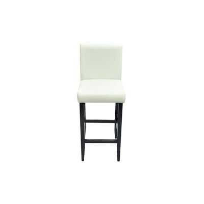 vidaXL Barové stoličky 4 ks, biele, umelá koža