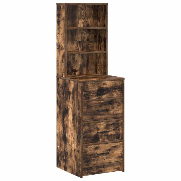 vidaXL Highboard Tmavý dub 40 x 41 x 135 cm Kompozitné drevo