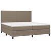 vidaXL Boxspring posteľ s matracom sivohned&yacute; 200x200 cm l&aacute;tka