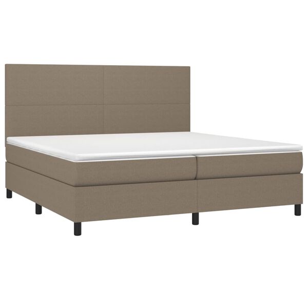 vidaXL Boxspring posteľ s matracom sivohned&yacute; 200x200 cm l&aacute;tka