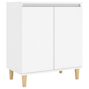 vidaXL Komoda, nohy z mas&iacute;vu, biela 60x35x70 cm, kompozitn&eacute; drevo