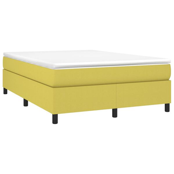 vidaXL Boxspring posteľ s matracom zelen&aacute; 140x190 cm l&aacute;tka