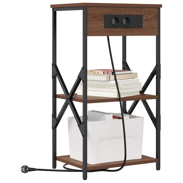 vidaXL Nočn&yacute; stol&iacute;k Hned&yacute; dub 41 x 31 x 76 cm Kompozitn&eacute; drevo