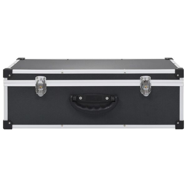 vidaXL Puzdro na 80 CD hlin&iacute;kov&eacute; ABS čierne