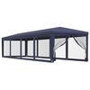 vidaXL P&aacute;rty stan s 10 sieťkovan&yacute;mi bočn&yacute;mi stenami modr&yacute; 3x12 m HDPE