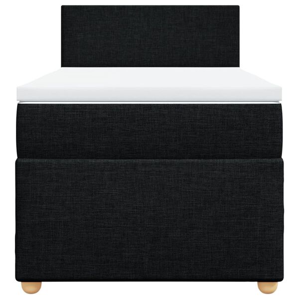 vidaXL Posteľn&yacute; r&aacute;m boxspring s matracom čierny 80x200 cm l&aacute;tka