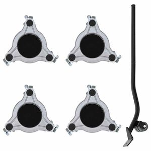 vidaXL N&aacute;bytkov&eacute; kolieska 4 ks so zdv&iacute;hačom 19x17,5x6 cm oceľ 1000 kg