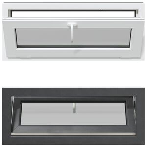 vidaXL Podkrovn&eacute; okno RISOR 110 x 40 cm PVC a sklo Antracitov&aacute;