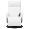 vidaXL Mas&aacute;žne skl&aacute;pacie kreslo s podnožkou biele umel&aacute; koža