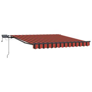 vidaXL Sklopn&aacute; mark&iacute;za oranžov&aacute; a hned&aacute; 300 x 250 cm Tkanina a hlin&iacute;k