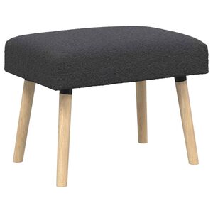 vidaXL lavička Jednofarebn&yacute; Tmavosiv&aacute; 60 x 40 x 45 cm Boucl&eacute;