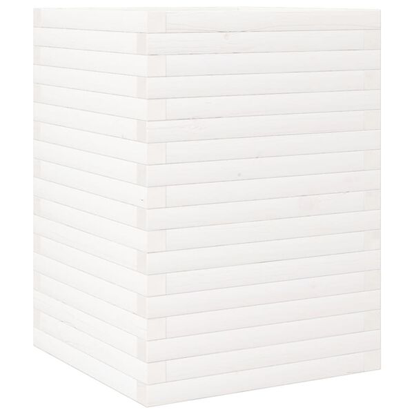 vidaXL Z&aacute;hradn&yacute; kvetin&aacute;č biely 50x50x68,5 cm mas&iacute;vna borovica