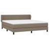 vidaXL Posteľn&yacute; r&aacute;m boxspring s matracom sivohned 180x200 cm l&aacute;tka