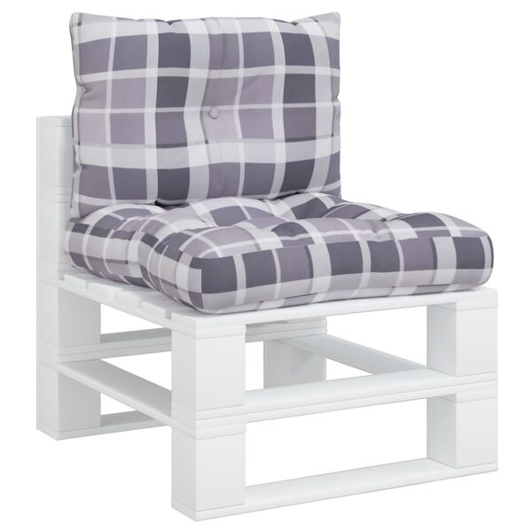 vidaXL Podložky na paletov&yacute; n&aacute;bytok 2 ks, siv&eacute; kocky, l&aacute;tka