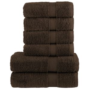 vidaXL 6-dielna pr&eacute;miov&aacute; sada uter&aacute;kov SOLUND hned&aacute; 600 g/m&sup2;
