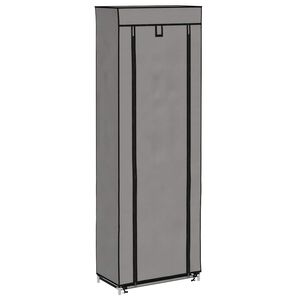 vidaXL Skrinka na top&aacute;nky s krytom siv&aacute; 57x29x162 cm l&aacute;tkov&aacute;