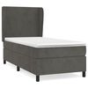 vidaXL Posteľn&yacute; r&aacute;m boxspring s matracom tmavosiv&yacute; 90x190 cm zamat